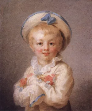 A Boy as Pierrot by Jean-Honore Fragonard - Oil Painting Reproduction