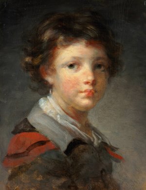A Boy in a Red-lined Cloak by Jean-Honore Fragonard Oil Painting