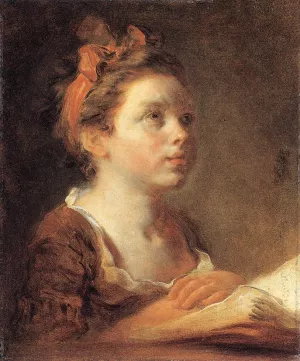 A Young Scholar painting by Jean-Honore Fragonard