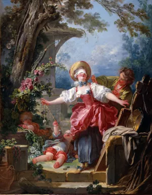 Blind-Man's Buff by Jean-Honore Fragonard Oil Painting
