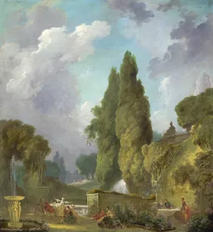 Blindman's Buff by Jean-Honore Fragonard Oil Painting