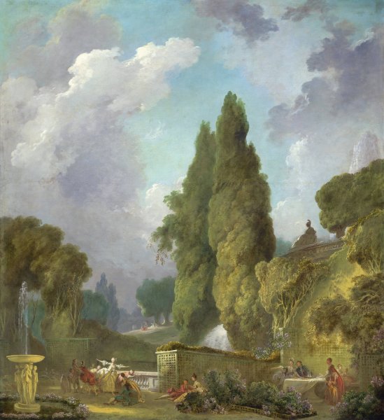 Blindman's Buff  by Jean-Honore Fragonard - Hand-Painted Oil Painting Reproduction