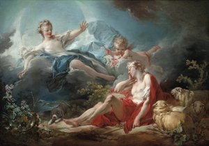 Diana and Endymion by Jean-Honore Fragonard Oil Painting
