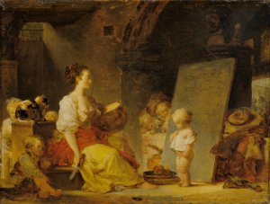 Dites donc s'il vous plait by Jean-Honore Fragonard Oil Painting