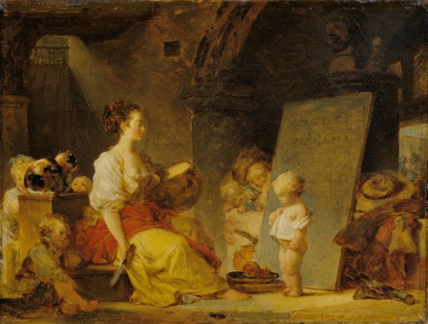Main Product Photo of Dites donc s'il vous plait  Painting by Jean-Honore Fragonard