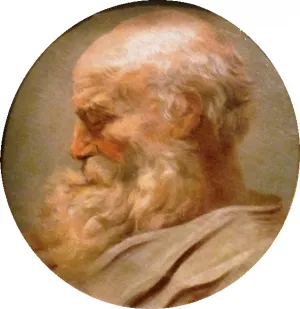 Head of an Old Man by Jean-Honore Fragonard - Oil Painting Reproduction