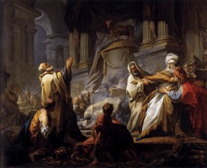 Jeroboam Offering Sacrifice for the Idol Oil painting by Jean-Honore Fragonard