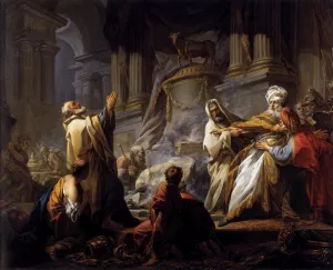 Jeroboam Offering Sacrifice for the Idol by Jean-Honore Fragonard Oil Painting