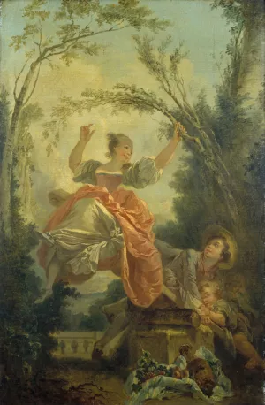 La bascule by Jean-Honore Fragonard Oil Painting
