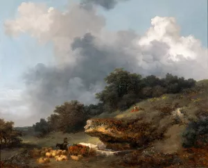 L'Abreuvoir (also known as The Trough) by Jean-Honore Fragonard - Oil Painting Reproduction