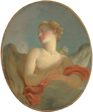 L'Amour; said to be a Portrait of Marie Catherine Colombe by Jean-Honore Fragonard Oil Painting
