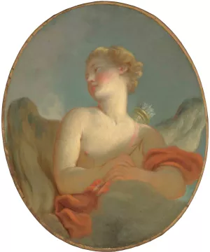 L'Amour; said to be a Portrait of Marie Catherine Colombe by Jean-Honore Fragonard Oil Painting