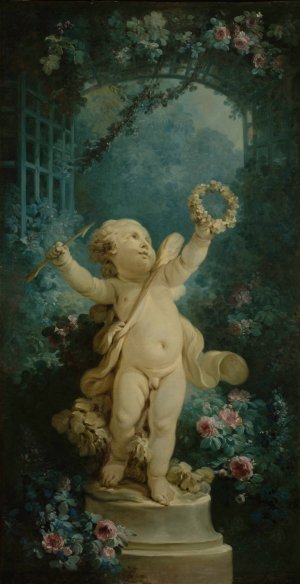 L'Amour Triomphant by Jean-Honore Fragonard Oil Painting