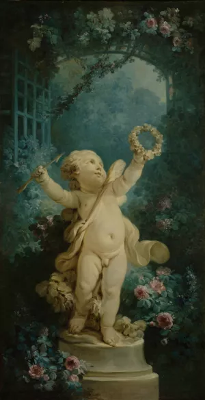 L'Amour Triomphant by Jean-Honore Fragonard Oil Painting