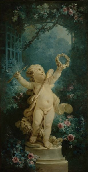 L'Amour Triomphant  by Jean-Honore Fragonard - Hand-Painted Oil Painting Reproduction