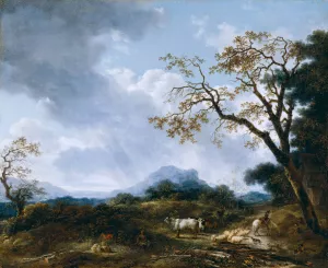Landscape With Passing Shower by Jean-Honore Fragonard Oil Painting