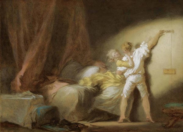 Main Product Photo of Le Verrou  Painting by Jean-Honore Fragonard