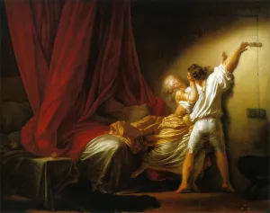 Le Verrou by Jean-Honore Fragonard - Oil Painting Reproduction