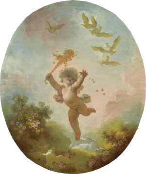Love As Folly by Jean-Honore Fragonard Oil Painting