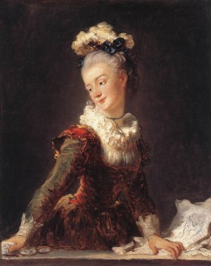 Marie-Madeleine Guimard, Dancer Oil painting by Jean-Honore Fragonard