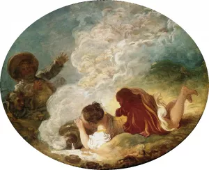 Perrette et le Pot au Lait by Jean-Honore Fragonard Oil Painting