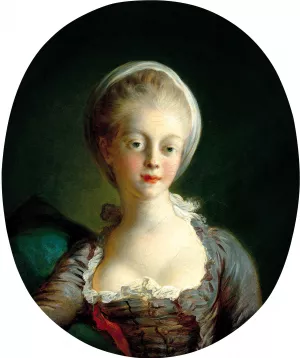 Portrait of a Young Lady by Jean-Honore Fragonard Oil Painting
