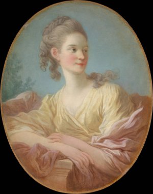 Portrait of a Young Woman by Jean-Honore Fragonard Oil Painting