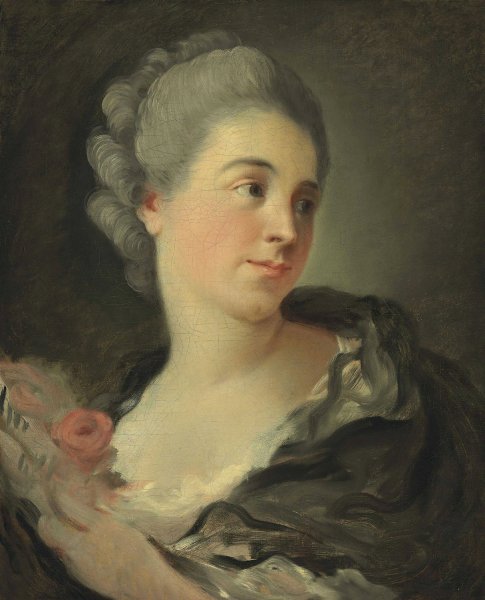Portrait Of A Young Woman, Presumably Marie-Therese Colombe by Jean-Honore Fragonard - Hand-Painted Oil Painting Reproduction