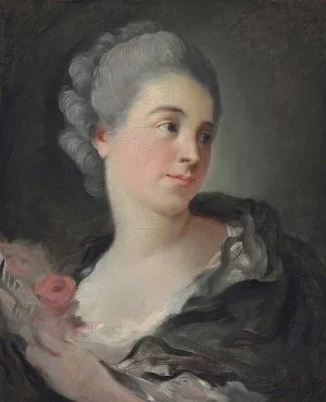 Portrait of a Young Woman, presumably Marie-Thrse Colombe by Jean-Honore Fragonard Oil Painting