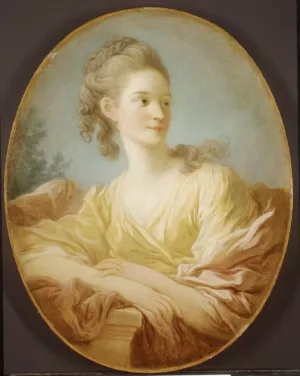 Portrait of a Young Woman by Jean-Honore Fragonard Oil Painting