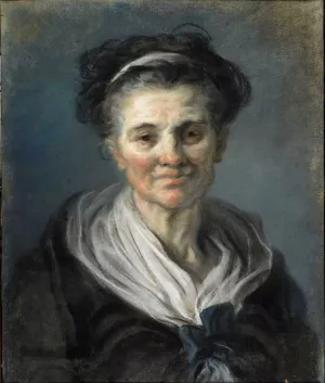 Portrait of an Old Woman by Jean-Honore Fragonard Oil Painting