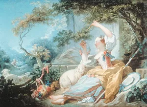 Shepherdess by Jean-Honore Fragonard Oil Painting