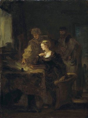 The Abdication of Mary, Queen of Scots by Jean-Honore Fragonard Oil Painting