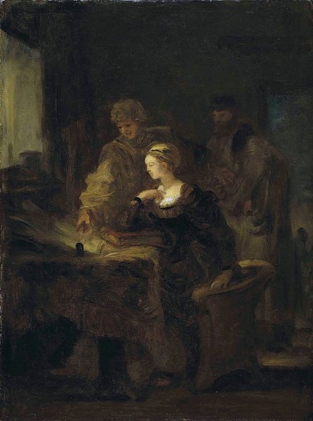 The Abdication of Mary, Queen of Scots by Jean-Honore Fragonard - Hand-Painted Oil Painting Reproduction