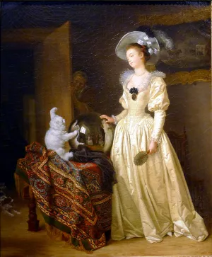 The Angora Cat by Jean-Honore Fragonard - Oil Painting Reproduction