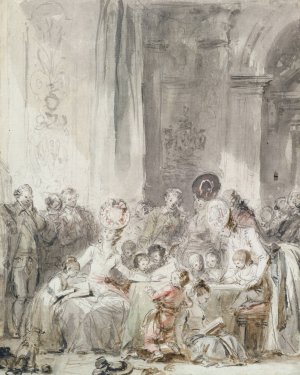 The Competition by Jean-Honore Fragonard Oil Painting