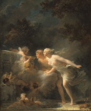 The Fountain of Love by Jean-Honore Fragonard Oil Painting