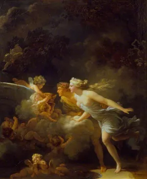 The Fountain of Love by Jean-Honore Fragonard - Oil Painting Reproduction