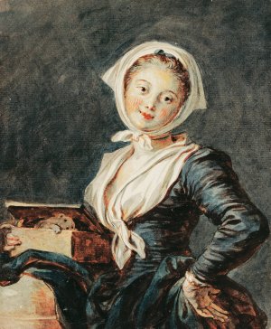 The Girl with the Marmot by Jean-Honore Fragonard Oil Painting