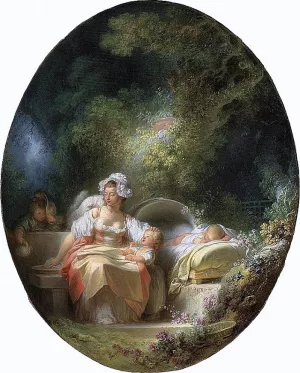 The Good Mother by Jean-Honore Fragonard Oil Painting
