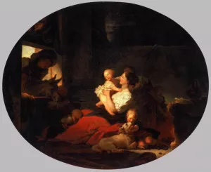 The Happy Family by Jean-Honore Fragonard - Oil Painting Reproduction