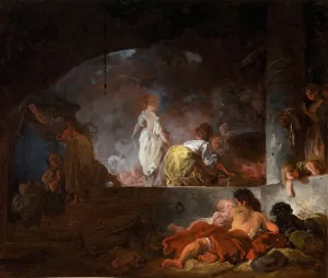 The Laundresses by Jean-Honore Fragonard Oil Painting