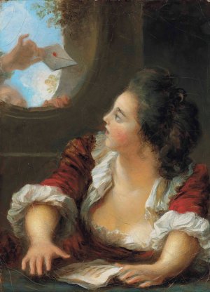 The Love Letter by Jean-Honore Fragonard Oil Painting