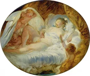 The Match to Powderkeg painting by Jean-Honore Fragonard