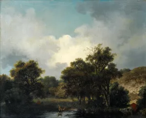 The Pond II by Jean-Honore Fragonard Oil Painting