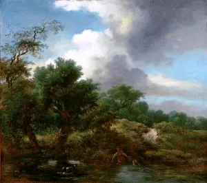 The Pond by Jean-Honore Fragonard Oil Painting