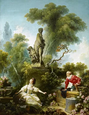 The Progress of Love, The Meeting painting by Jean-Honore Fragonard