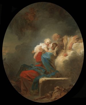 The Rest on the Flight into Egypt by Jean-Honore Fragonard Oil Painting