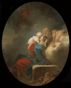 The Rest on the Flight into Egypt by Jean-Honore Fragonard Oil Painting
