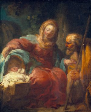 The Rest on the Flight into Egypt by Jean-Honore Fragonard Oil Painting
